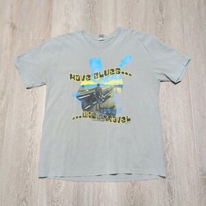 Vintage District Threads Blues Traveler Tee Mens XL Gray Band‎ T-Shirt Bluezzee